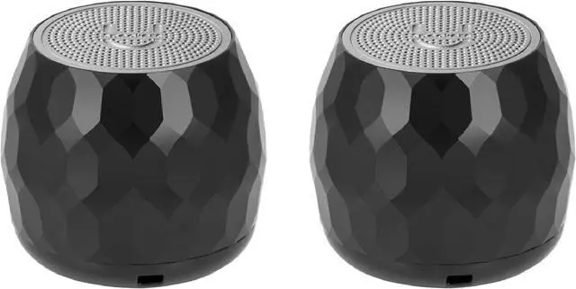 Main image of U Speakers Micro Bluetooth Computer Speaker 2-Pack Bundle with Matching Speaker, Built-in Mic & Selfie Remote Control, for Workspace, Desktop, Laptop, Mobile, Tablet, PC - Glam Black