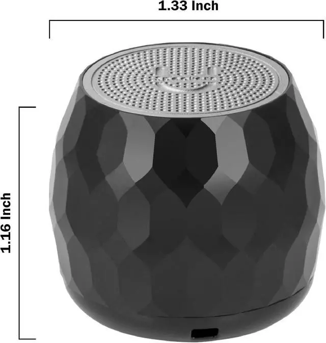 Alt view image 3 of 5 - U Speakers Micro Bluetooth Computer Speaker 2-Pack Bundle with Matching Speaker, Built-in Mic & Selfie Remote Control, for Workspace, Desktop, Laptop, Mobile, Tablet, PC - Glam Black