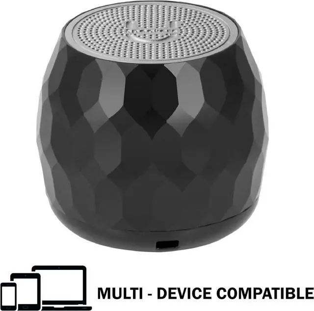 Alt view image 2 of 5 - U Speakers Micro Bluetooth Computer Speaker 2-Pack Bundle with Matching Speaker, Built-in Mic & Selfie Remote Control, for Workspace, Desktop, Laptop, Mobile, Tablet, PC - Glam Black