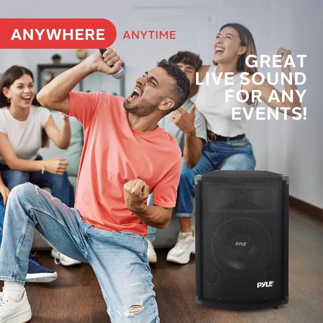 Alt view image 6 of 7 - PylePro Passive Cabinet PA Speaker Durable 500 Watt Portable Outdoor Sound System w/ 10" Woofer, 1.5" Kapton VC, 4" x 10" Super Horn for Mids and Highs, Black, One Size (PADH1079)