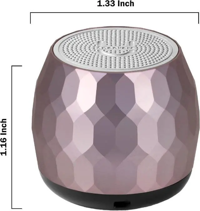 Alt view image 3 of 6 - U Speakers Micro Bluetooth Computer Speaker 2-Pack Bundle with Matching Speaker, Built-in Mic & Selfie Remote Control, for Workspace, Desktop, Laptop, Mobile, Tablet, PC - Glam Lilac