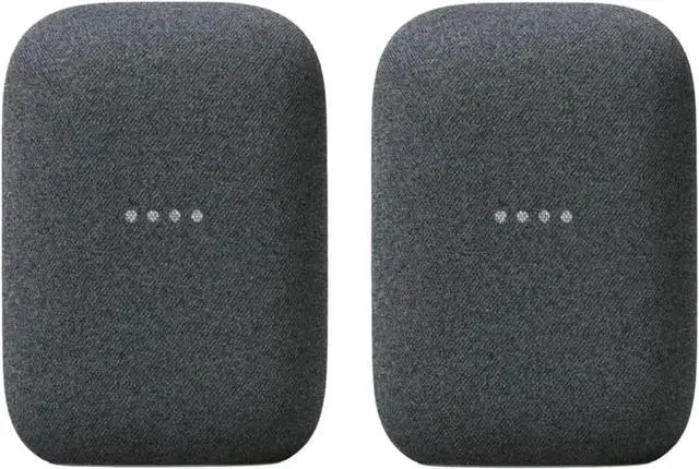 Main image of Google Audio (2-Pack) Smart Speakers  Wireless Bluetooth & WiFi Home Speaker Bundle with Powerful Stereo Sound, Multi-Room Audio Assistant Voice Control