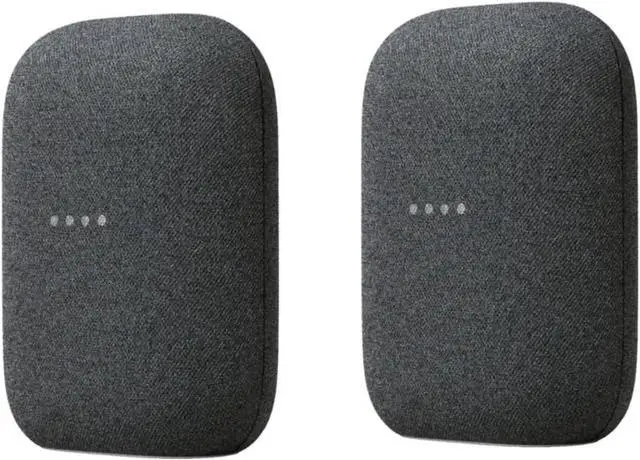 Alt view image 2 of 6 - Google Audio (2-Pack) Smart Speakers  Wireless Bluetooth & WiFi Home Speaker Bundle with Powerful Stereo Sound, Multi-Room Audio Assistant Voice Control