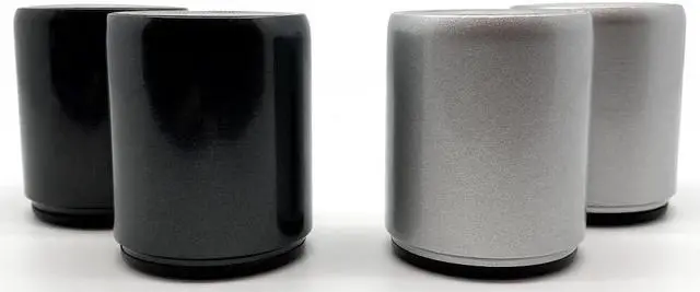 Alt view image 5 of 5 - Pure-Hypr Audio CR-100 Stereo Speaker Pair | Portable Bluetooth Speaker Set | 10 Hours of Stereo Music | Desktop/Countertop Executive Speakers | Silver