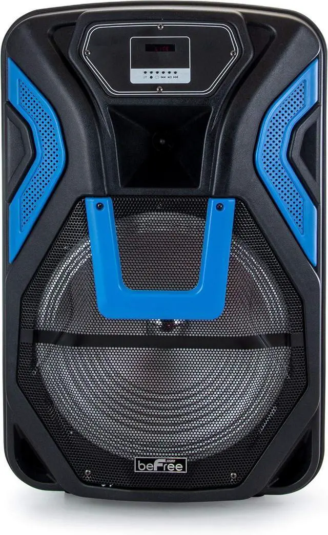 Main image of beFree Sound 15 Inch Rechargeable Bluetooth Portable Party PA Speaker System with SD/FM/USB Inputs, Black
