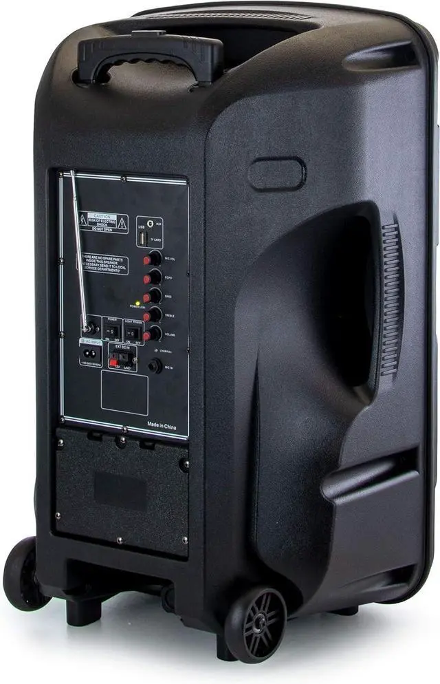 Alt view image 6 of 7 - beFree Sound 15 Inch Rechargeable Bluetooth Portable Party PA Speaker System with SD/FM/USB Inputs, Black