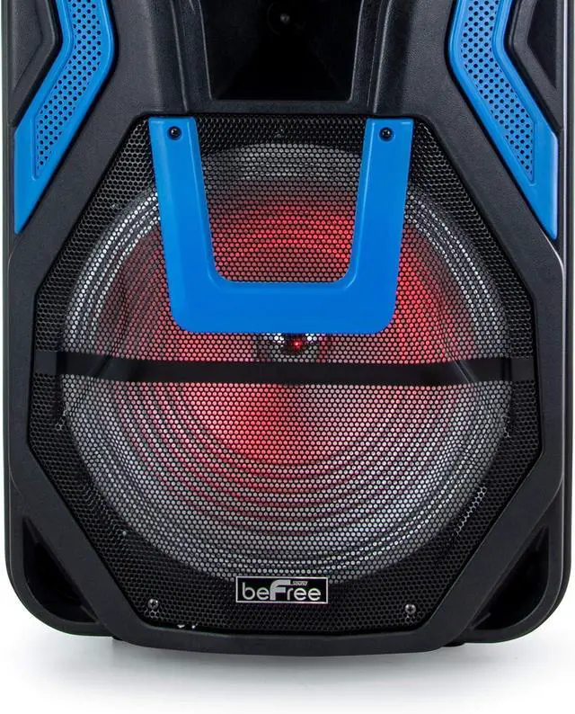 Alt view image 5 of 7 - beFree Sound 15 Inch Rechargeable Bluetooth Portable Party PA Speaker System with SD/FM/USB Inputs, Black