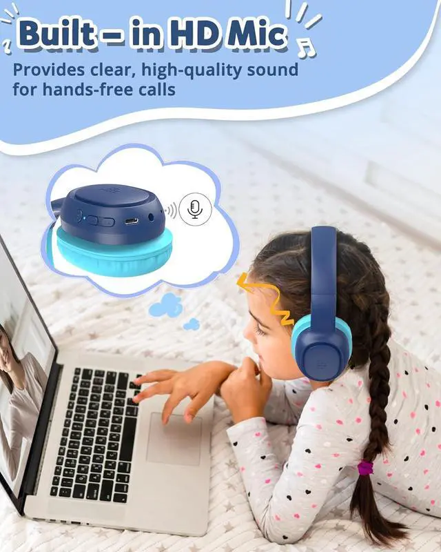 Alt view image 5 of 7 - Tronsmart KH02 Kids Bluetooth Headphones & Mirtune S100 Portable Bluetooth Speaker