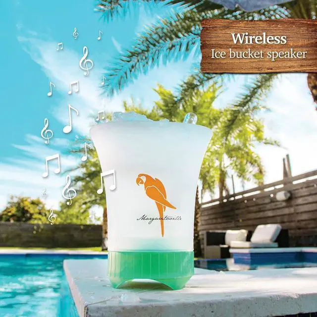 Alt view image 5 of 7 - Sakar Margaritaville Keeping It Chilled Ice Bucket Wireless Speaker for Wine, with Waterproof Speaker, 4 Hours of Playtime, Perfect Bar Accessories for Home, with True Wireless Pairing, Multi