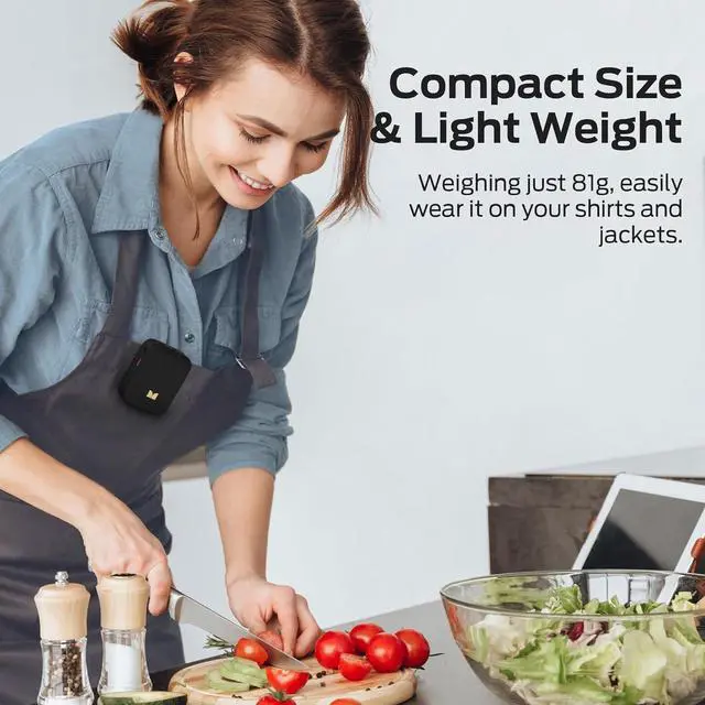 Alt view image 4 of 7 - Monster Atomic Atom Wearable Bluetooth Speaker with Mics for Hands-Free Calls, IPX5 Waterproof, Compact and Portable Speaker for Workout, Cycling, Black