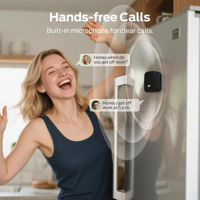 Alt view image 5 of 7 - Monster Atomic Atom Wearable Bluetooth Speaker with Mics for Hands-Free Calls, IPX5 Waterproof, Compact and Portable Speaker for Workout, Cycling, Black