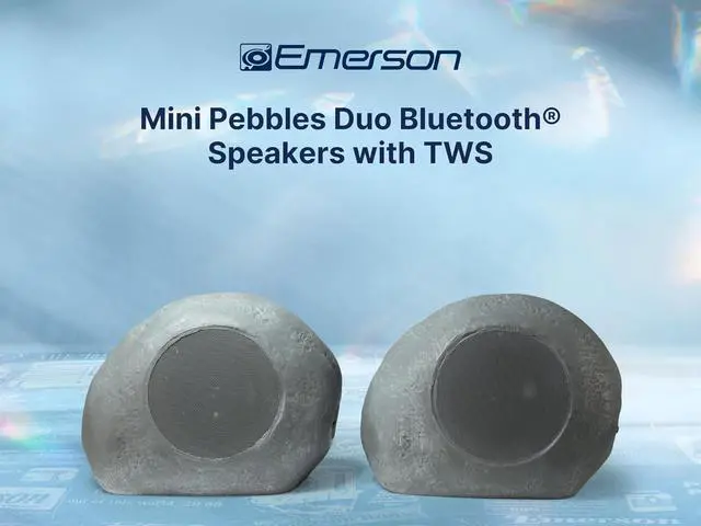 Alt view image 2 of 7 - Emerson ERS-2000 Mini Pebbles Bluetooth Waterproof Rock Speakers with Built-in Rechargeable Batteries and Dual Pairing  Perfect for Outdoor Music, Garden, Patio, and Poolside Use