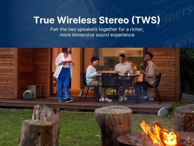 Alt view image 6 of 7 - Emerson ERS-2000 Mini Pebbles Bluetooth Waterproof Rock Speakers with Built-in Rechargeable Batteries and Dual Pairing  Perfect for Outdoor Music, Garden, Patio, and Poolside Use
