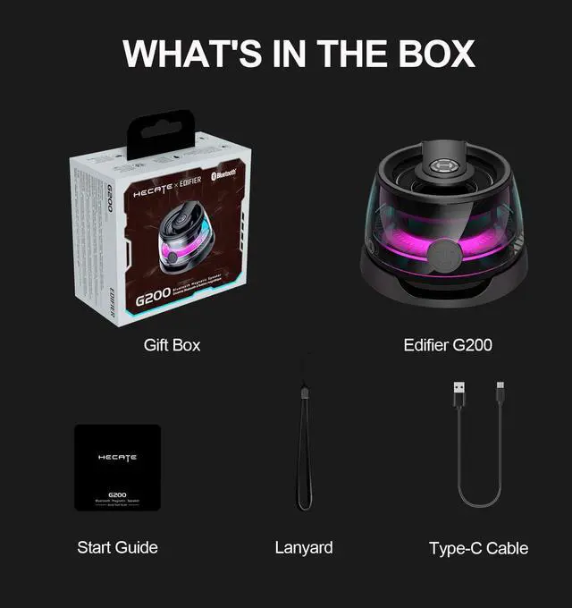 Alt view image 5 of 7 - Edifier G200 Magnetic Bluetooth Speakers + H9 Hybric Active Noise Cancelling Headphones