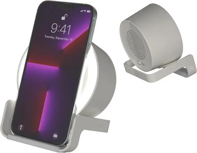 Alt view image 2 of 3 - Star Wars: The Mandalorian Grogu and Din Djarin Portrait Night Light Charger and Bluetooth Speaker