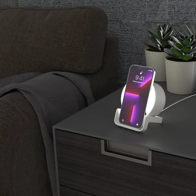 Alt view image 3 of 3 - Star Wars: The Mandalorian Grogu and Din Djarin Portrait Night Light Charger and Bluetooth Speaker