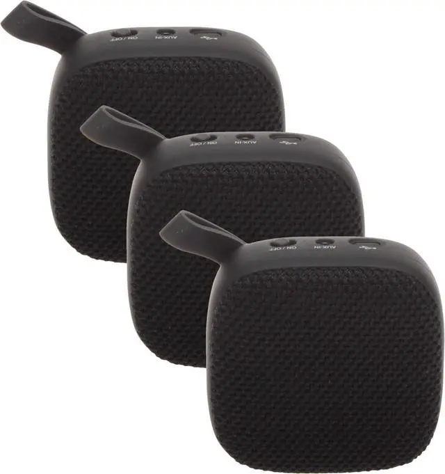 Main image of JVC Portable Wireless Speaker with Surround Sound, Bluetooth 5.0, 7-Hour Battery Life - SPSA1BTB (Black) (Pack of 3)