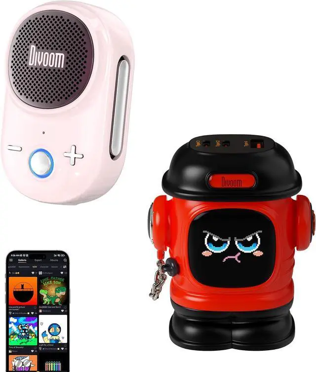 Main image of Divoom Portable Bluetooth Speaker & Fast Charging Bundle - Compact Sound & Quick Power for Your On-The-Go Lifestyle