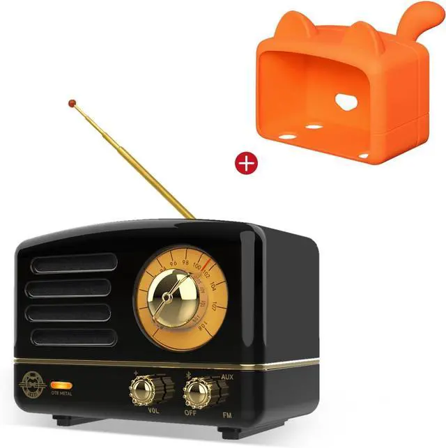 Main image of Muzen Portable Bluetooth Speaker, OTR Metal Retro Small Wireless Speaker, FM Radio with Antenna AUX, 10h+ Long Playtime, High Fidelity Stereo Audio with Suitcase, Room Office Decor, Festival Gift