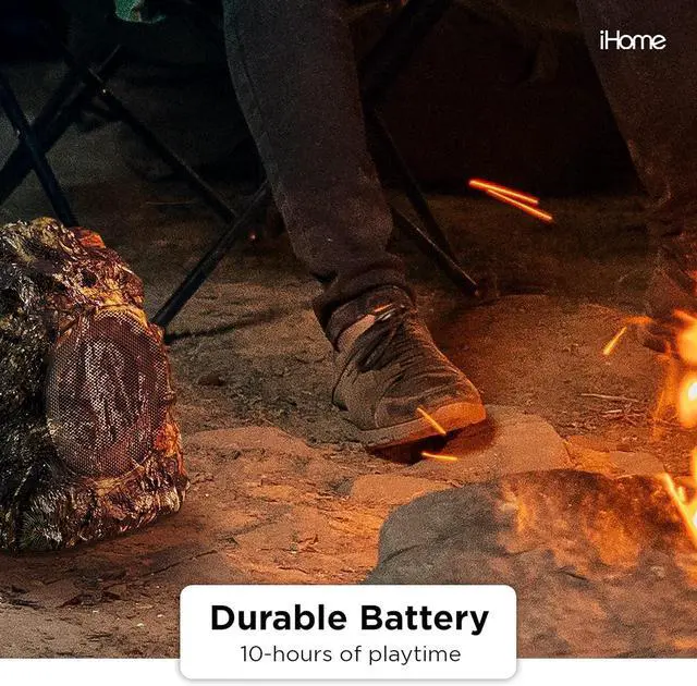 Alt view image 5 of 6 - iHome Mossy Oak Camo IHRK-400MOBC-PR Wireless Waterproof Rock Speaker Set for Outdoors Camping Nature Hunting and Fishing Lovers. Built to add Sound to Your Bottomland Supplies, Accessories and Gear