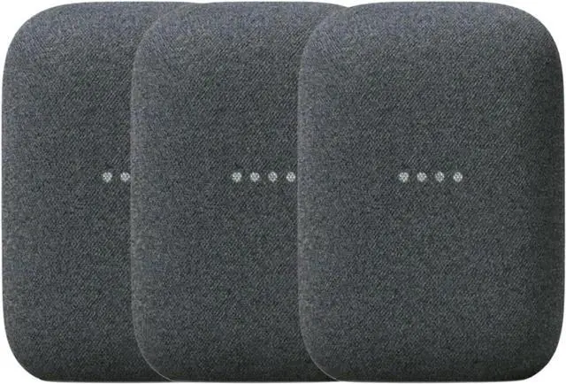 Main image of Google Audio (3-Pack) Smart Speakers  Wireless Bluetooth & WiFi Home Speaker Bundle with Powerful Stereo Sound, Multi-Room Audio Assistant Voice Control