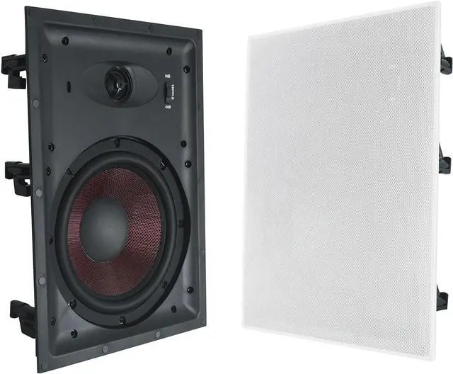 Main image of Rockville WA858 8" in-Wall Home Speakers (Pair), 300W Peak, 8 Ohm, Kevlar Woofer, Silk Dome Tweeter, Adjustable Highs, for Home Theater and Whole-House Audio