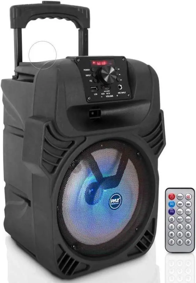 Alt view image 2 of 7 - Pyle PPHP844B 400 Watts Portable Indoor Outdoor Bluetooth Speaker System with Rechargeable Battery and Flashing Party Lights (4 Pack)