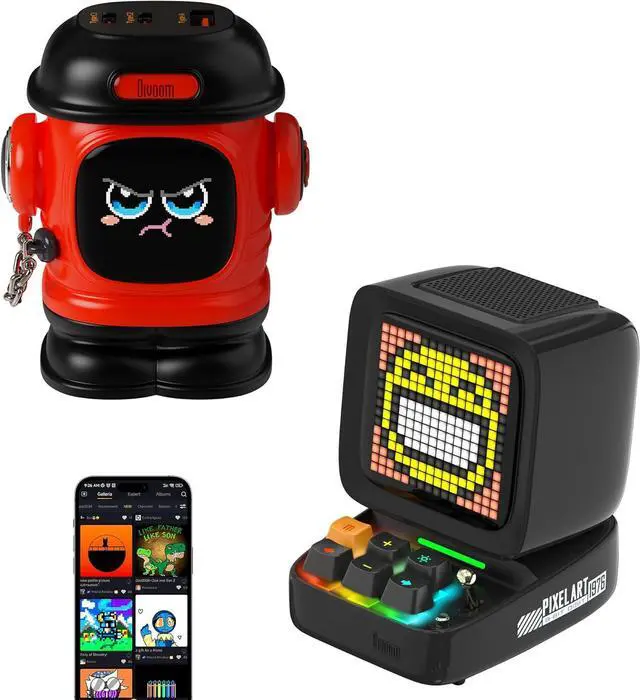 Main image of Divoom Portable Bluetooth Speaker Sound & 3-in-1 Fast Charging Adapter for On-The-Go Convenience