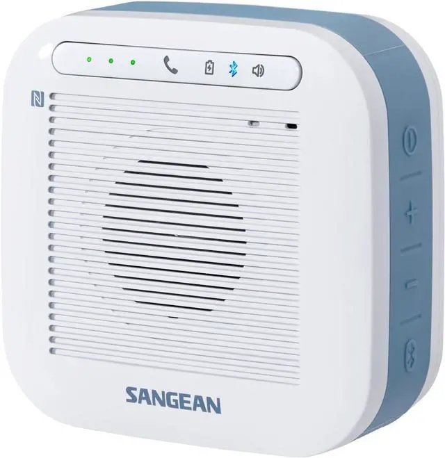 Alt view image 7 of 7 - Sangean Powerful Portable Wireless Bluetooth Outdoor and Shower Waterproof Speaker