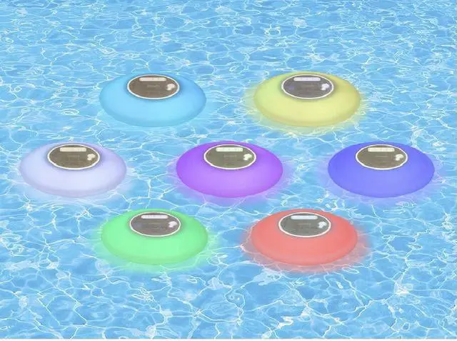 Alt view image 3 of 3 - Floating Wireless Speaker with Multi-Light Display for Swimming Pools