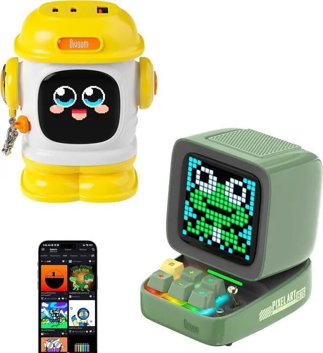 Main image of Divoom Portable Bluetooth Speaker Sound & 3-in-1 Fast Charging Adapter for On-The-Go Convenience