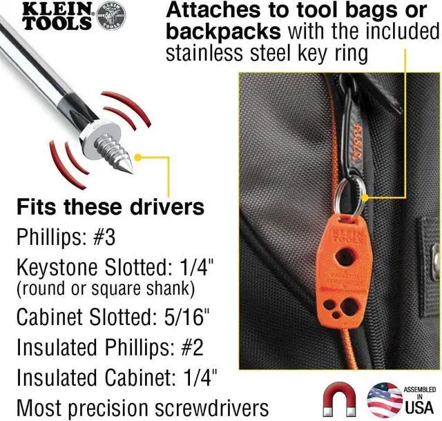 Alt view image 2 of 6 - Klein Tools MAG2 Demagnetizer / Magnetizer for Screwdriver Bits and Tips Makes Tools Magnetic Home Improvement Rare-Earth Magnet