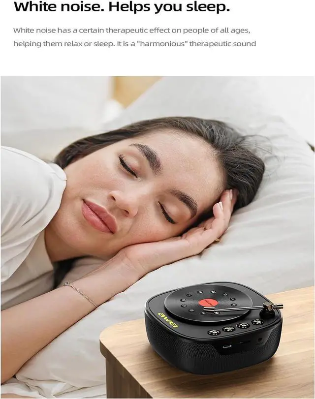 Alt view image 3 of 7 - AWEI Portable Bluetooth Speakers, Wireless Bluetooth Speaker Stereo Sound, Bluetooth 5.0, with Rotatable Disc for Decompression for Party, Game, Theater, Home, Outdoor