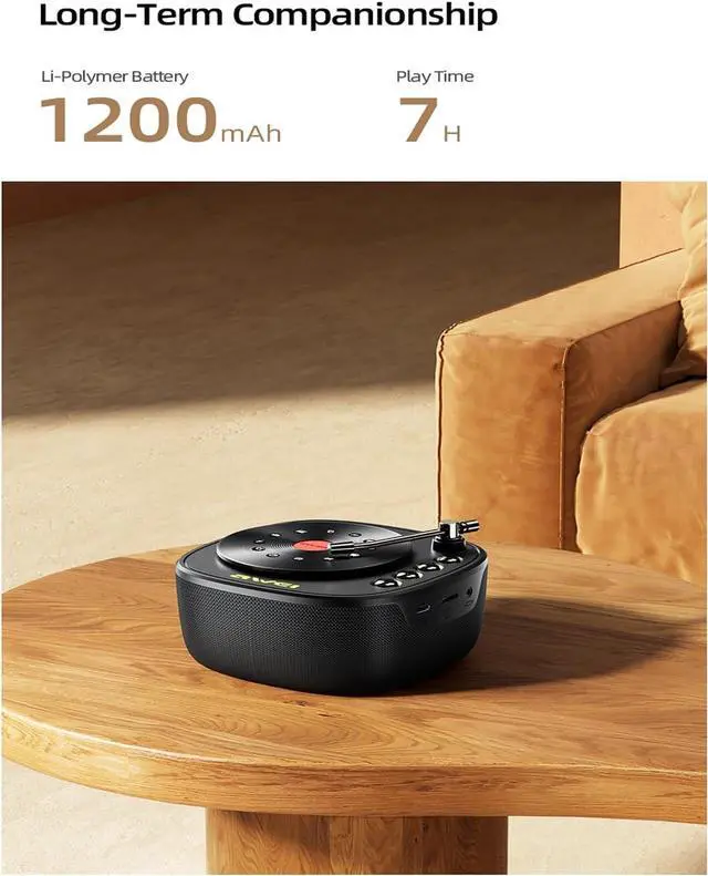 Alt view image 6 of 7 - AWEI Portable Bluetooth Speakers, Wireless Bluetooth Speaker Stereo Sound, Bluetooth 5.0, with Rotatable Disc for Decompression for Party, Game, Theater, Home, Outdoor