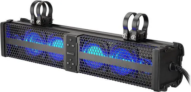 Alt view image 2 of 7 - Rockville XBAR-24 200W RMS ATV/UTV Soundbar 6 Speakers, Bluetooth 5.0, LED Lights, IPx6 Waterproof, for Off-Road Adventures