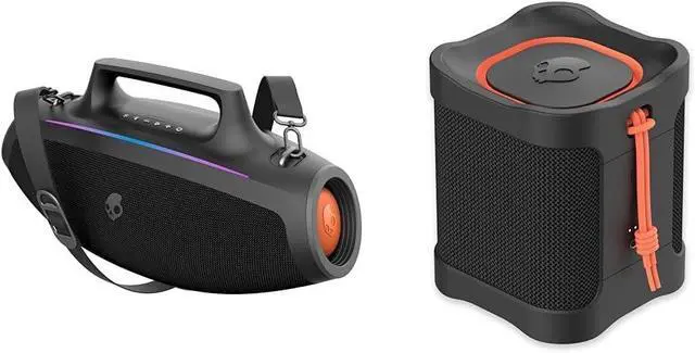 Main image of Skullcandy Barrel Bluetooth Boombox Speaker with LED Lightshow Mode & Terrain Mini IPX7 Waterproof Portable Speaker