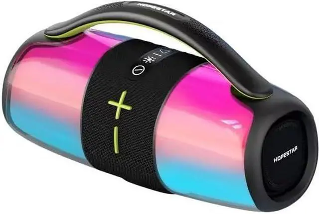 Alt view image 2 of 5 - WorryFree Gadgets Portable Bluetooth Speaker with Dazzling RGB Light Show, 40W Output, Long Playtime, IPX6 Waterproof, Black