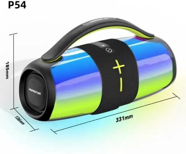 Alt view image 3 of 5 - WorryFree Gadgets Portable Bluetooth Speaker with Dazzling RGB Light Show, 40W Output, Long Playtime, IPX6 Waterproof, Black