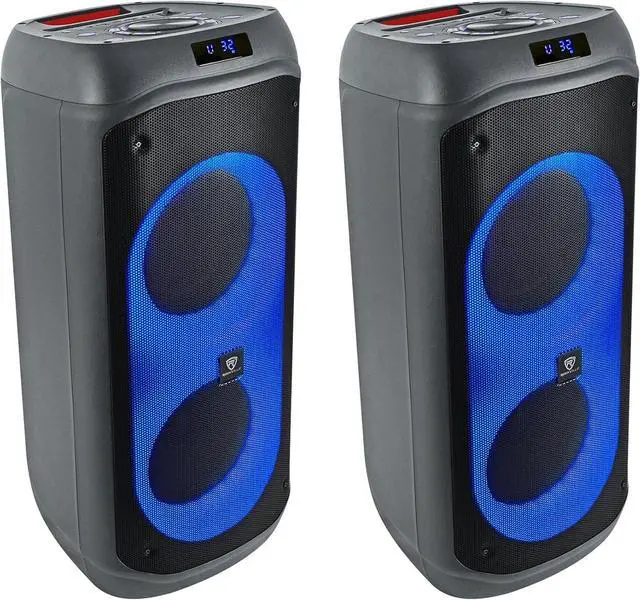 Main image of Rockville BASS Party 8 Rechargeable Party Speakers w/Bluetooth Wireless Link (2 Items)