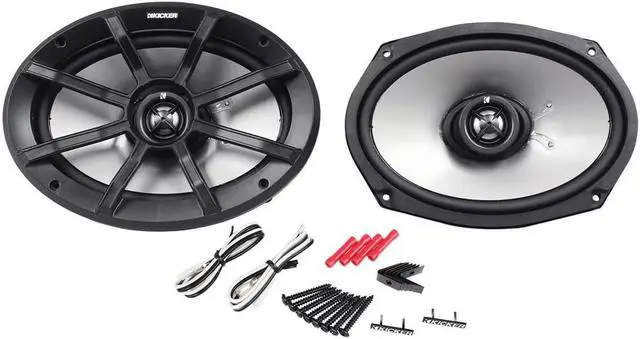 Alt view image 2 of 7 - KICKER (2) 40PS694 6x9 180w Marine Motorcycle Speakers+Free Bluetooth Speaker