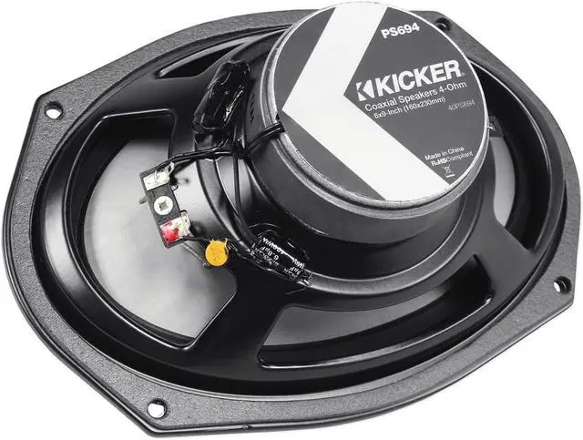 Alt view image 6 of 7 - KICKER (2) 40PS694 6x9 180w Marine Motorcycle Speakers+Free Bluetooth Speaker