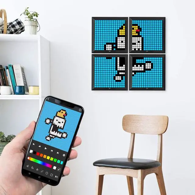 Alt view image 5 of 7 - Divoom Pixoo Pixel Art Display & Ditoo Pro Retro Bluetooth Speaker  Customizable Pixel Art, Bluetooth 5.0, for Creative Decor & Fun