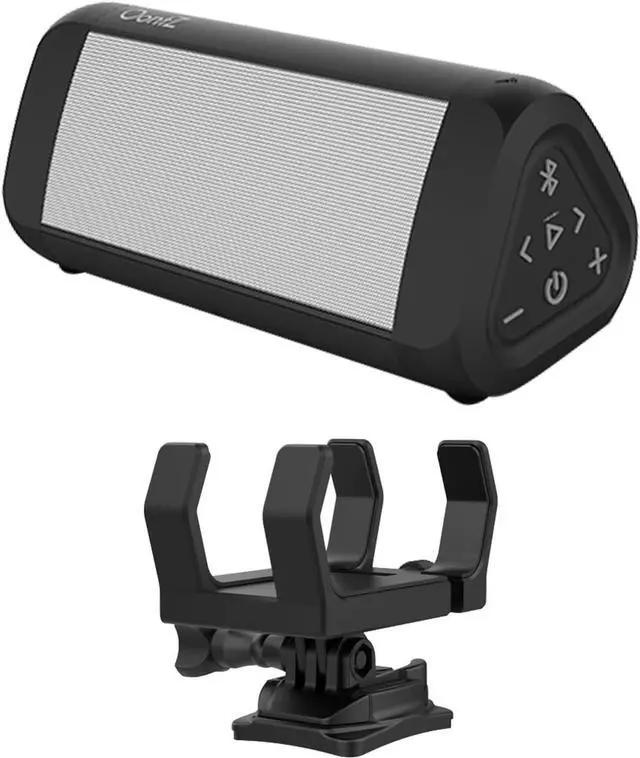Alt view image 2 of 7 - OontZ Ultra Black with White Grille Bluetooth Speaker with Bracket and Mount Bundle