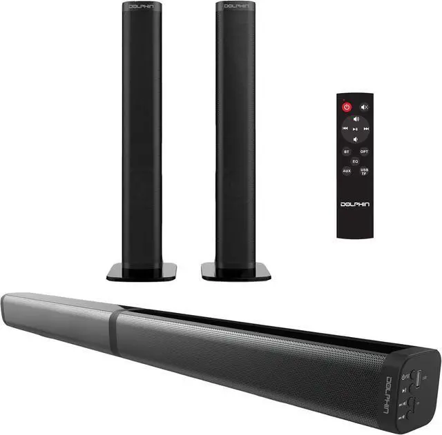 Main image of Dolphin SNB-37 Bluetooth Multi Configuration Soundbar Speaker for TV, Single Convertible Soundbar Converts to Sound Towers, 37"