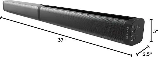 Alt view image 4 of 4 - Dolphin SNB-37 Bluetooth Multi Configuration Soundbar Speaker for TV, Single Convertible Soundbar Converts to Sound Towers, 37"