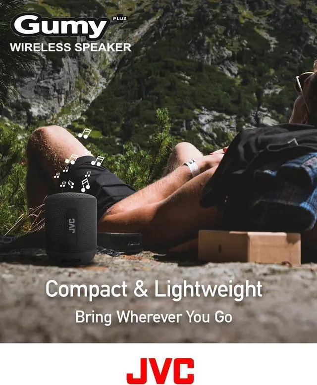 Alt view image 7 of 7 - JVC Portable Gumy Wireless Speakers Bundle with Surround Sound, Bluetooth 5.3, TWS Capability, USB-C, 15 and 16 Hour Battery Life
