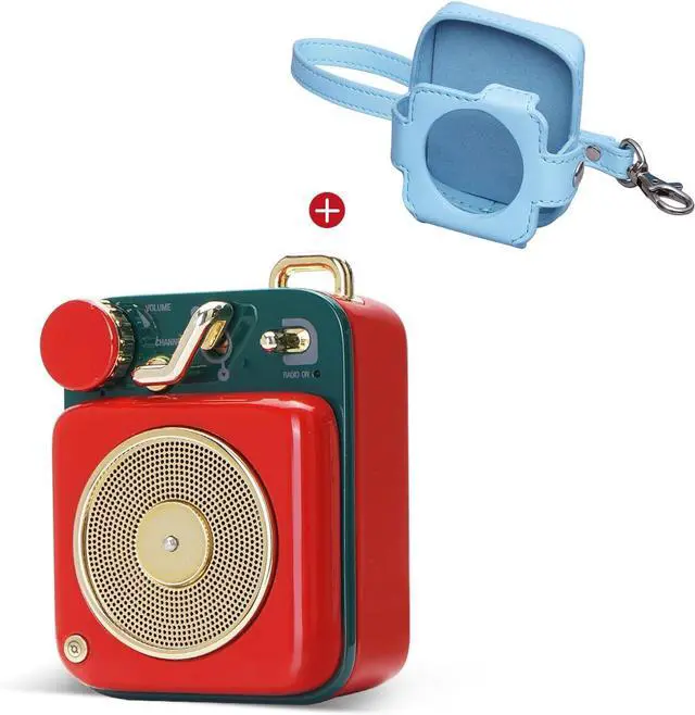 Main image of Muzen Mini Bluetooth Speaker, Button Portable Metal Small Cute Wireless Speaker, Rechargeable HiFi Loud Volume Audio with Portable Lanyard and Gift Box, Classic Retro Decor