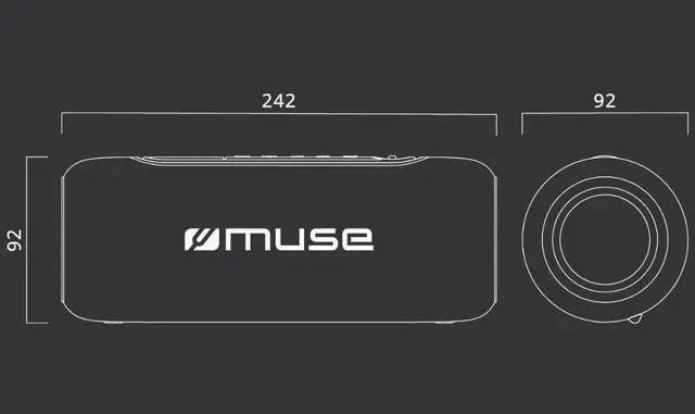 Alt view image 4 of 5 - Portable 20 W Bluetooth Speaker IPX5 Waterproof Colour Function Hands-Free Function Stereo Connection USB-C and AUX Connection Black