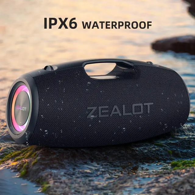 Alt view image 2 of 7 - ZEALOT S78 120W Bluetooth Speaker with Wireless Z7 Subwoofer + Phone Holder, Portable Long Playtime Party Speaker for Home/Outdoor (Black)