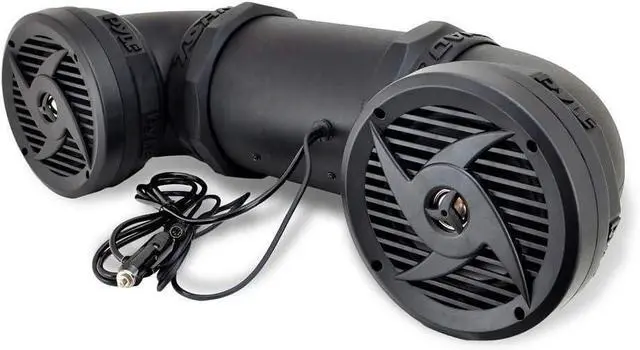 Alt view image 2 of 6 - Pyle Waterproof Marine ATV Powered Speakers - 500W UTV Bluetooth Sound System All-Terrain Sound ATV Speakers w/ AUX 3.5mm, 6.5 Dual Audio Sound System for Car, Boat, Golf Carts & Jetski PLATV550BT